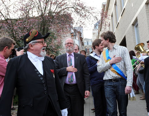 Afscheidsfeest door de UGent studenten georganiseerd voor de rector-26794