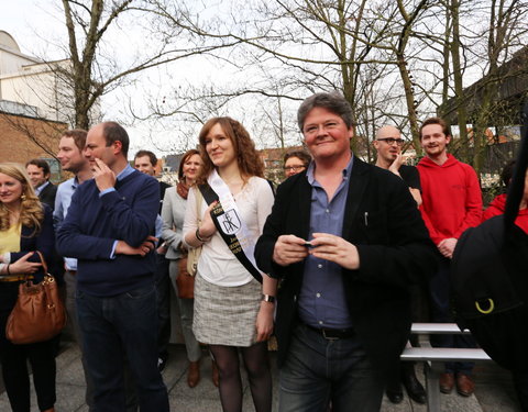 Afscheidsfeest door de UGent studenten georganiseerd voor de rector-26795