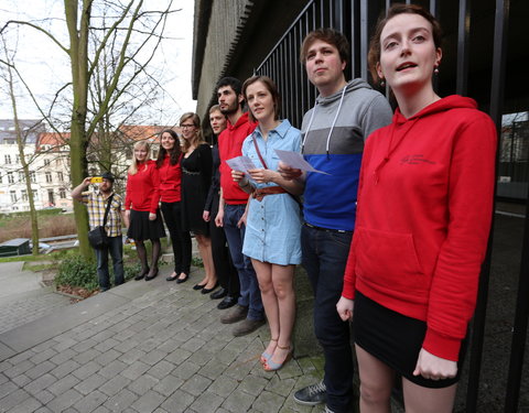 Afscheidsfeest door de UGent studenten georganiseerd voor de rector-26798