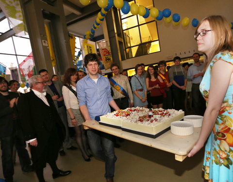 Afscheidsfeest door de UGent studenten georganiseerd voor de rector-26879