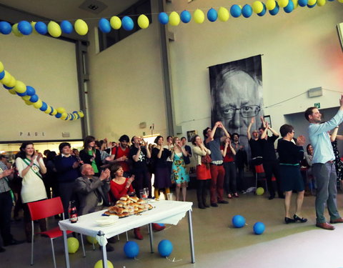 Afscheidsfeest door de UGent studenten georganiseerd voor de rector-27003