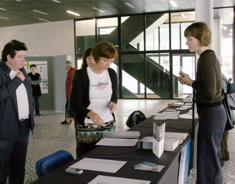 Openstelling van het Universiteitsforum (Ufo) in de Sint-Pietersnieuwstraat n.a.v. 'dag van de architectuur'-30387