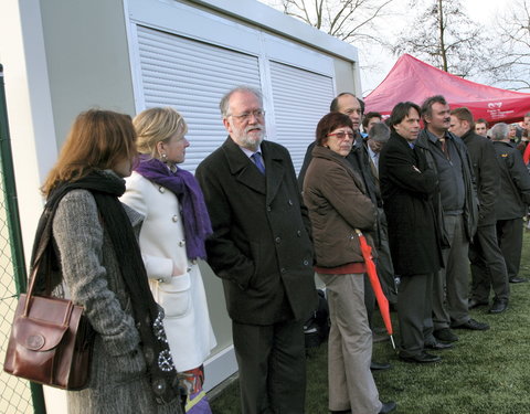 Opening UGent kunstgrasveld aan de Noorderlaan (Watersportbaan), een samenwerking tussen diverse UGent vakgroepen en Desso Sport