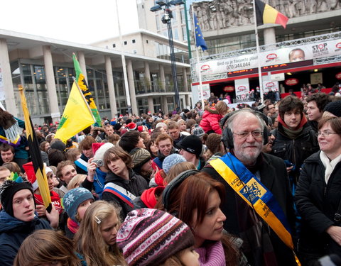 Overhandiging UGent cheque voor Music for Life