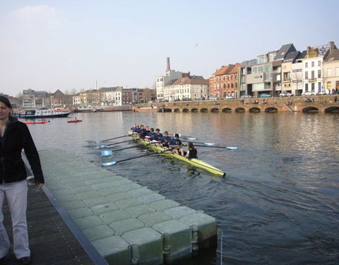 Eerste studentenroeiregatta te Gent (Portus Ganda)