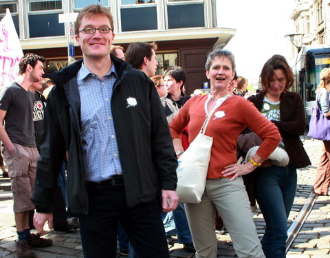 Studenten en medewerkers UGent betogen voor eerlijke financiering-34105