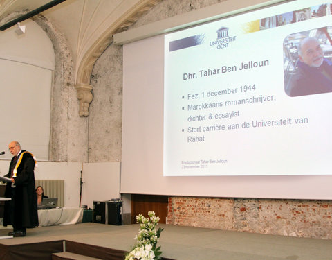 Uitreiking institutioneel eredoctoraat UGent in samenwerking met de Stad Gent aan Tahar Ben Jelloun-3643