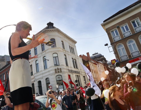 Studenten van UGent, HoGent en Arteveldehogeschool manifesteren voor kwaliteitsvol onderwijs en tegen onderfinanciering-41355