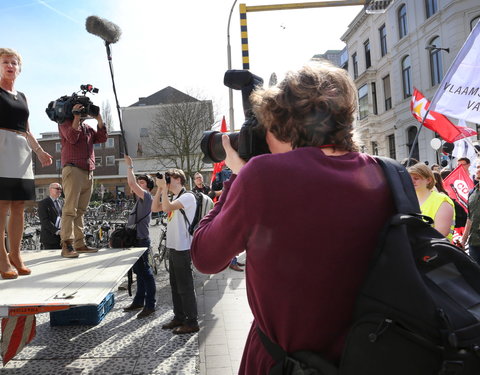 Studenten van UGent, HoGent en Arteveldehogeschool manifesteren voor kwaliteitsvol onderwijs en tegen onderfinanciering-41357