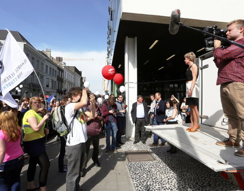 Studenten van UGent, HoGent en Arteveldehogeschool manifesteren voor kwaliteitsvol onderwijs en tegen onderfinanciering-41358