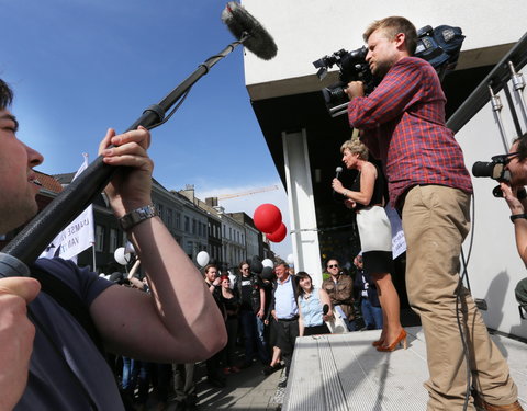 Studenten van UGent, HoGent en Arteveldehogeschool manifesteren voor kwaliteitsvol onderwijs en tegen onderfinanciering-41361