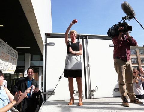 Studenten van UGent, HoGent en Arteveldehogeschool manifesteren voor kwaliteitsvol onderwijs en tegen onderfinanciering-41364