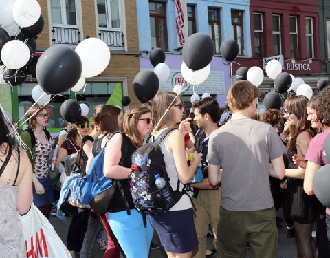 Studenten van UGent, HoGent en Arteveldehogeschool manifesteren voor kwaliteitsvol onderwijs en tegen onderfinanciering-41372