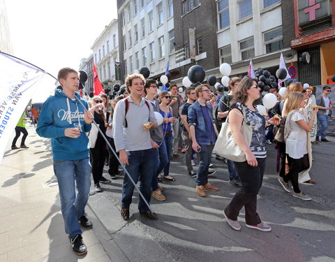 Studenten van UGent, HoGent en Arteveldehogeschool manifesteren voor kwaliteitsvol onderwijs en tegen onderfinanciering-41376