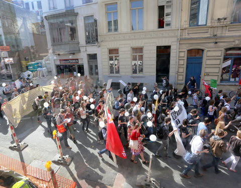 Studenten van UGent, HoGent en Arteveldehogeschool manifesteren voor kwaliteitsvol onderwijs en tegen onderfinanciering-41386