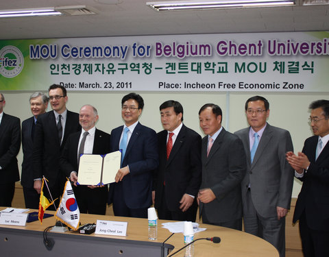 Ondertekening Memory of Understanding (MOU) tussen UGent en Incheon Free Economic Zone (IFEZ) in Songdo (Zuid-Korea)-4476