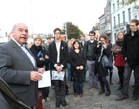 Voorstelling en inwandeling van UGentPassage (themawandeling langs elf plaatsen die de relatie tussen stad, universiteit en same