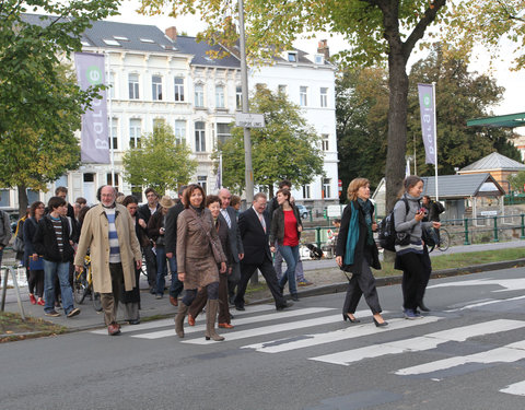 Voorstelling en inwandeling van UGentPassage (themawandeling langs elf plaatsen die de relatie tussen stad, universiteit en same