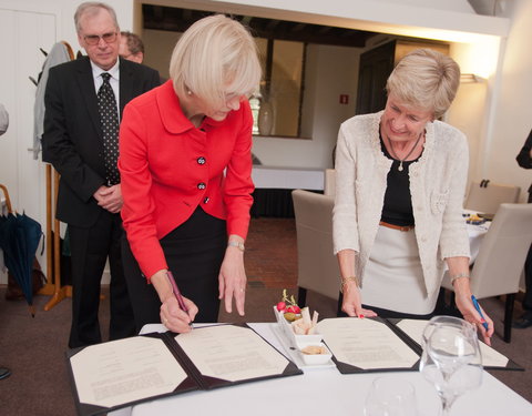 Ondertekening uitwisselingsakkoord tussen rechtsfaculteiten van UGent en Curtin University (Australië), n.a.v. gezamelijke organ