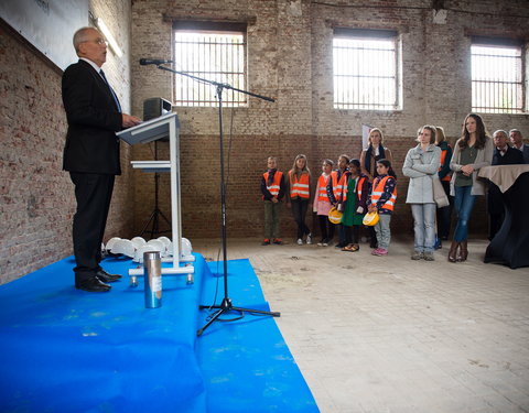 Eerstesteenlegging nieuwe schoolgebouw van de International School of Ghent (ISG) aan De Pintelaan-57251