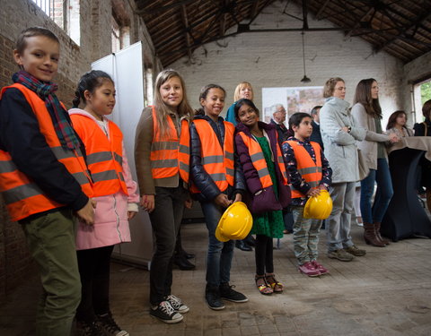 Eerstesteenlegging nieuwe schoolgebouw van de International School of Ghent (ISG) aan De Pintelaan-57257