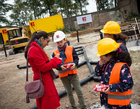 Eerstesteenlegging nieuwe schoolgebouw van de International School of Ghent (ISG) aan De Pintelaan-57273