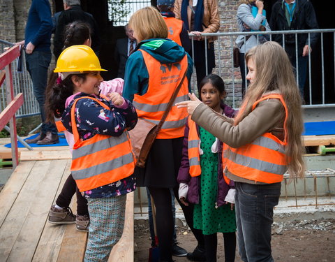 Eerstesteenlegging nieuwe schoolgebouw van de International School of Ghent (ISG) aan De Pintelaan-57281