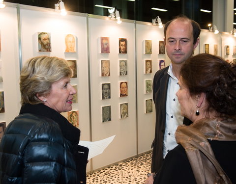 Opening tentoonstelling 'Belgische koorddansers’ met 52 schilderijen van Belgische premiers-59036