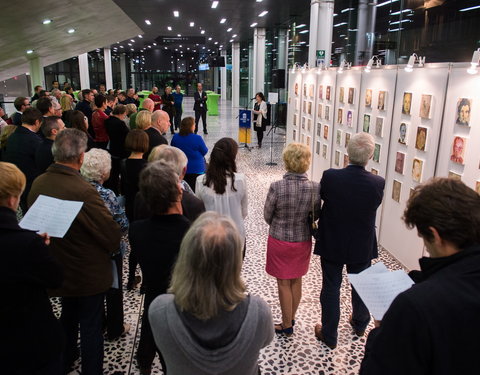 Opening tentoonstelling 'Belgische koorddansers’ met 52 schilderijen van Belgische premiers-59047