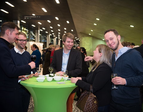 Opening tentoonstelling 'Belgische koorddansers’ met 52 schilderijen van Belgische premiers-59058