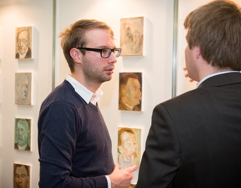 Opening tentoonstelling 'Belgische koorddansers’ met 52 schilderijen van Belgische premiers-59060