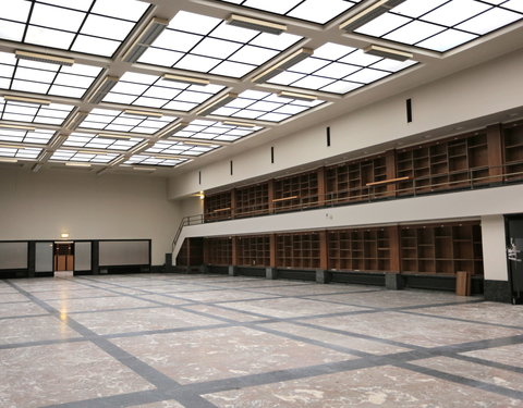 Interieur ontruimde Boekentoren voor restauratie-60474