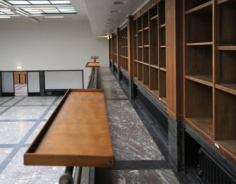 Interieur ontruimde Boekentoren voor restauratie-60478