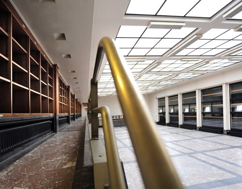 Interieur ontruimde Boekentoren voor restauratie-60480