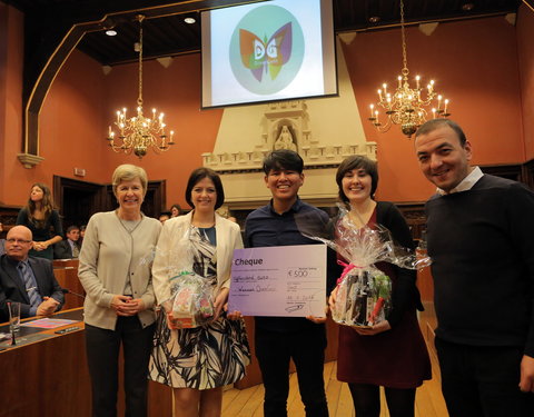 Uitreiking 1ste DiverGent prijs door de UGent en de Stad Gent voor de meest vernieuwende masterscriptie over gender- en/of diver