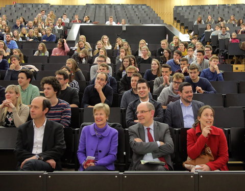 Gastcollege door minister van Justitie Koen Geens voor studenten 2de bachelor Rechten-61316