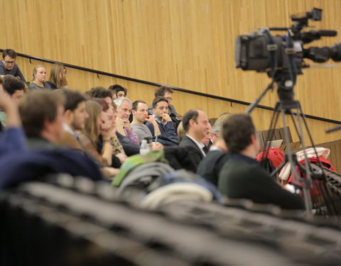 Gastcollege door minister van Justitie Koen Geens voor studenten 2de bachelor Rechten-61329