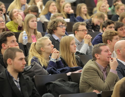 Gastcollege door minister van Justitie Koen Geens voor studenten 2de bachelor Rechten-61333