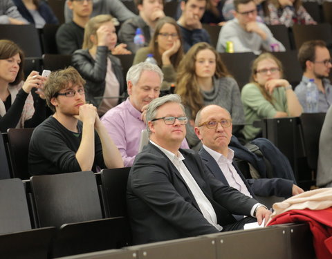 Gastcollege door minister van Justitie Koen Geens voor studenten 2de bachelor Rechten-61336