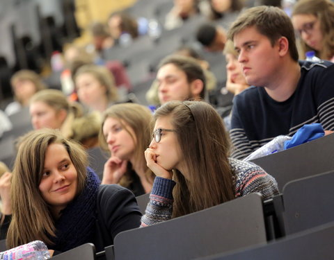 Gastcollege door minister van Justitie Koen Geens voor studenten 2de bachelor Rechten-61343