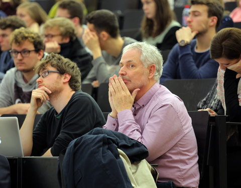 Gastcollege door minister van Justitie Koen Geens voor studenten 2de bachelor Rechten-61346