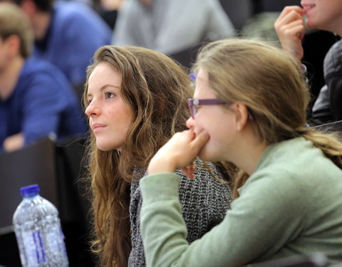 Gastcollege door minister van Justitie Koen Geens voor studenten 2de bachelor Rechten-61348