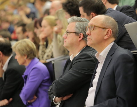 Gastcollege door minister van Justitie Koen Geens voor studenten 2de bachelor Rechten-61349