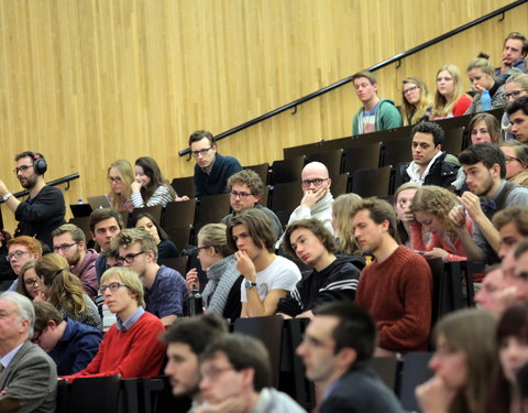 Gastcollege door minister van Justitie Koen Geens voor studenten 2de bachelor Rechten-61353