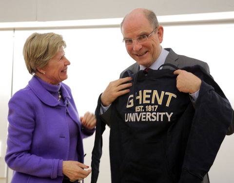 Gastcollege door minister van Justitie Koen Geens voor studenten 2de bachelor Rechten-61357