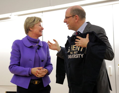 Gastcollege door minister van Justitie Koen Geens voor studenten 2de bachelor Rechten-61358