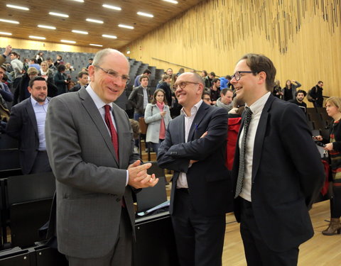 Gastcollege door minister van Justitie Koen Geens voor studenten 2de bachelor Rechten-61361