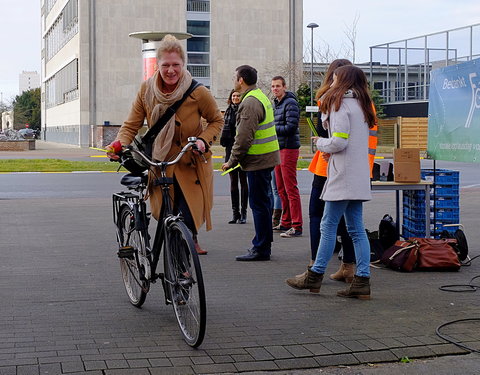 Fietsapplausdag faculteit Psychologie en Pedagogische Wetenschappen