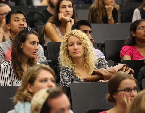 Ontvangst van internationale studenten tijdens Welcome Days 