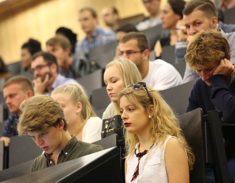 Ontvangst van internationale studenten tijdens Welcome Days 